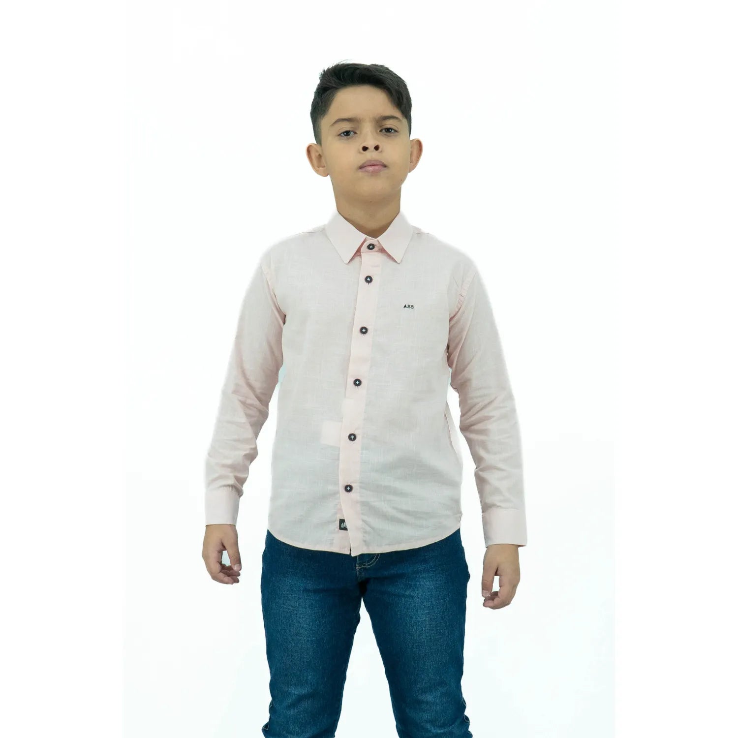 Camisa Social Infantil Manga Longa | Estilo Linho