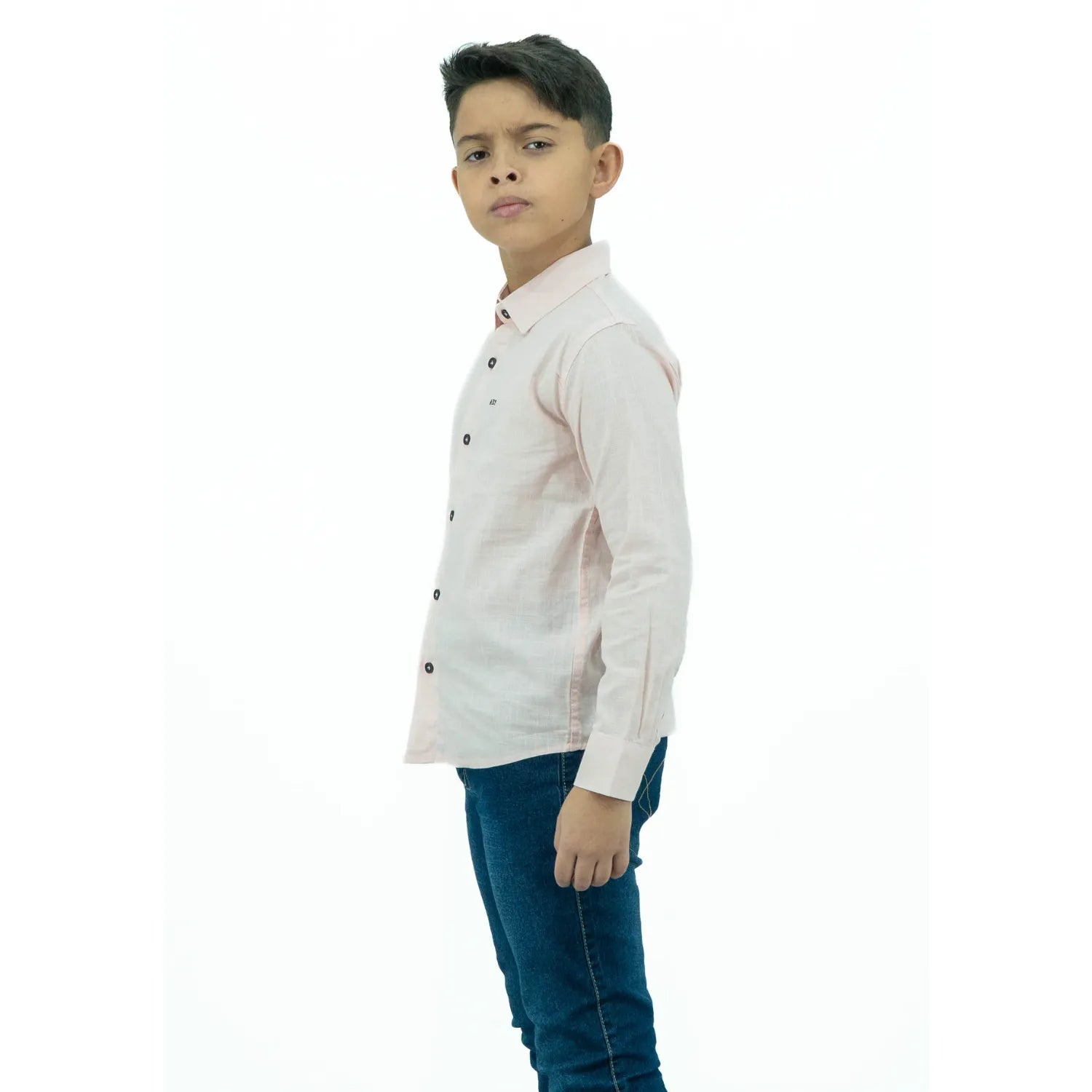 Camisa Social Infantil Manga Longa | Estilo Linho