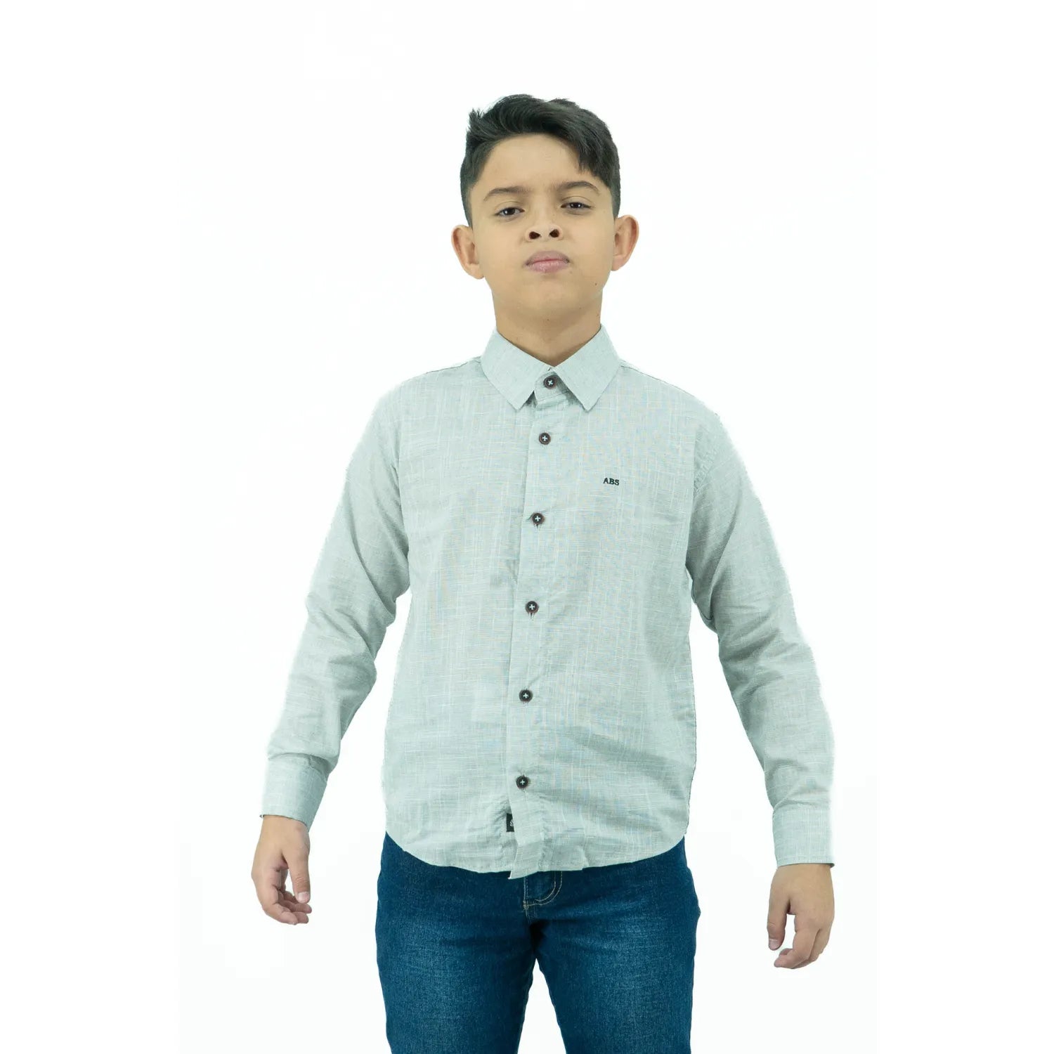 Camisa Social Infantil Manga Longa | Estilo Linho