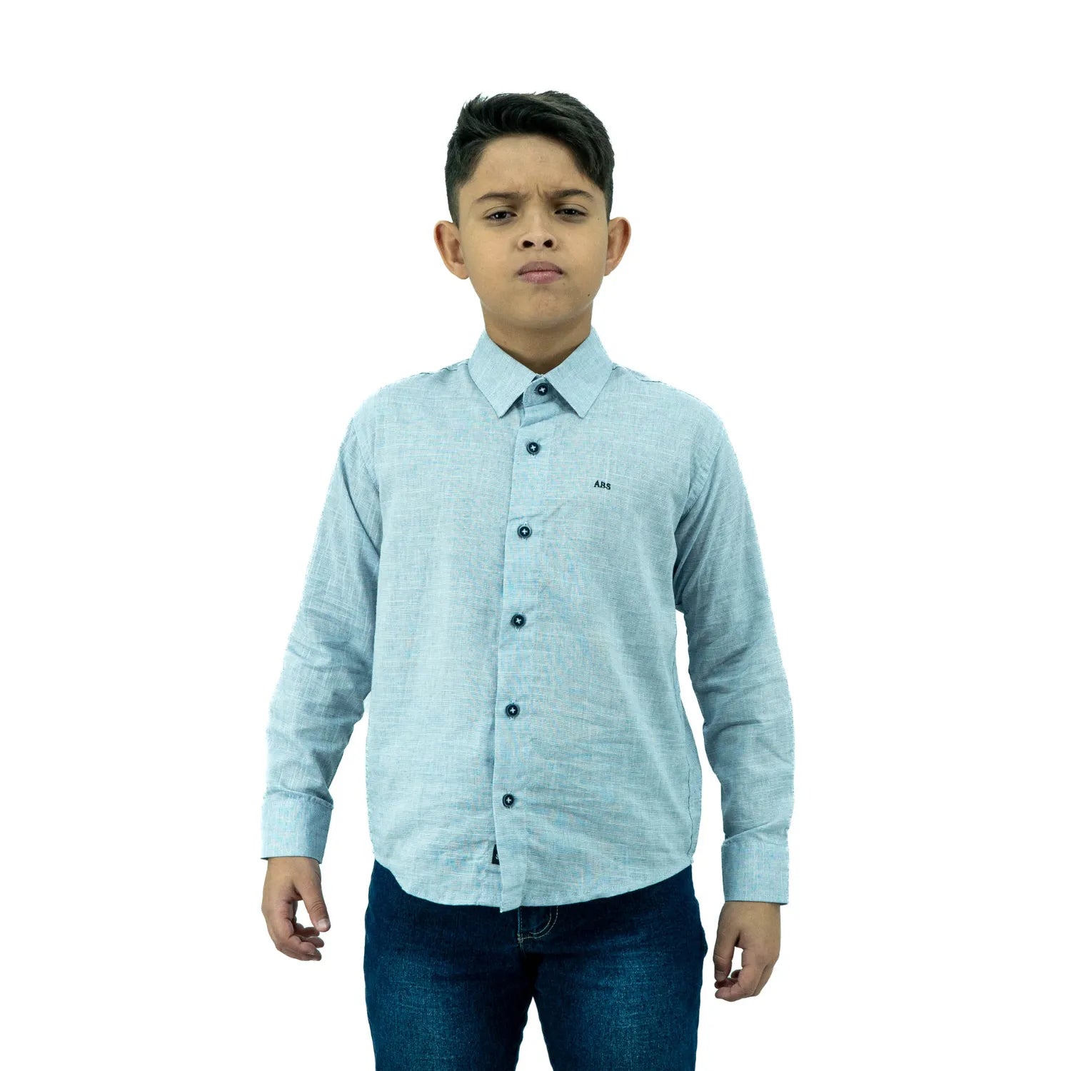 Camisa Social Infantil Manga Longa | Estilo Linho