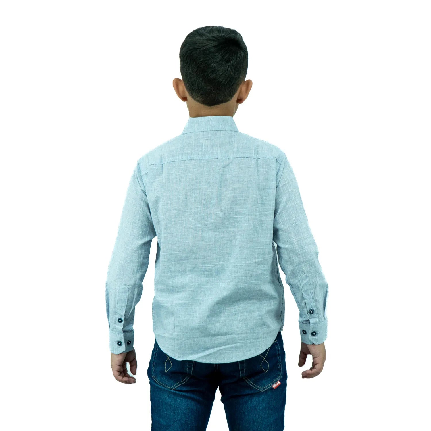 Camisa Social Infantil Manga Longa | Estilo Linho
