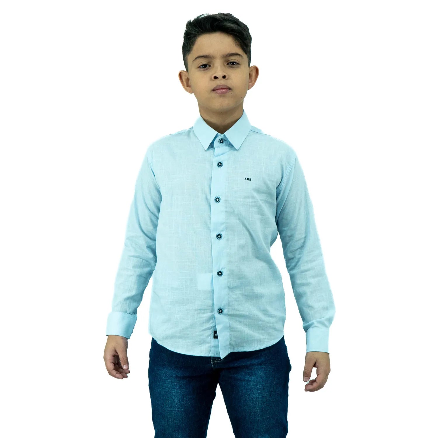 Camisa Social Infantil Manga Longa | Estilo Linho