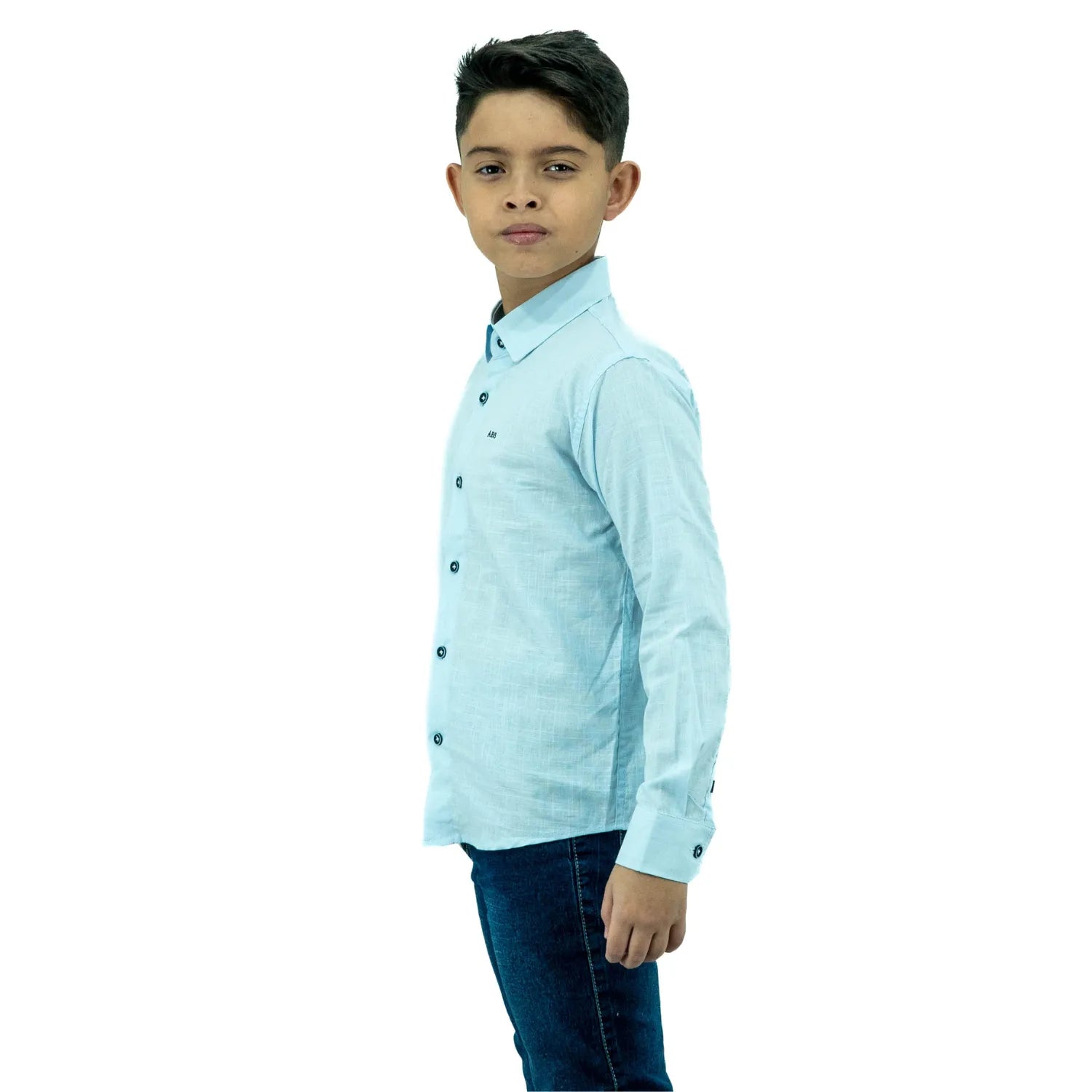 Camisa Social Infantil Manga Longa | Estilo Linho