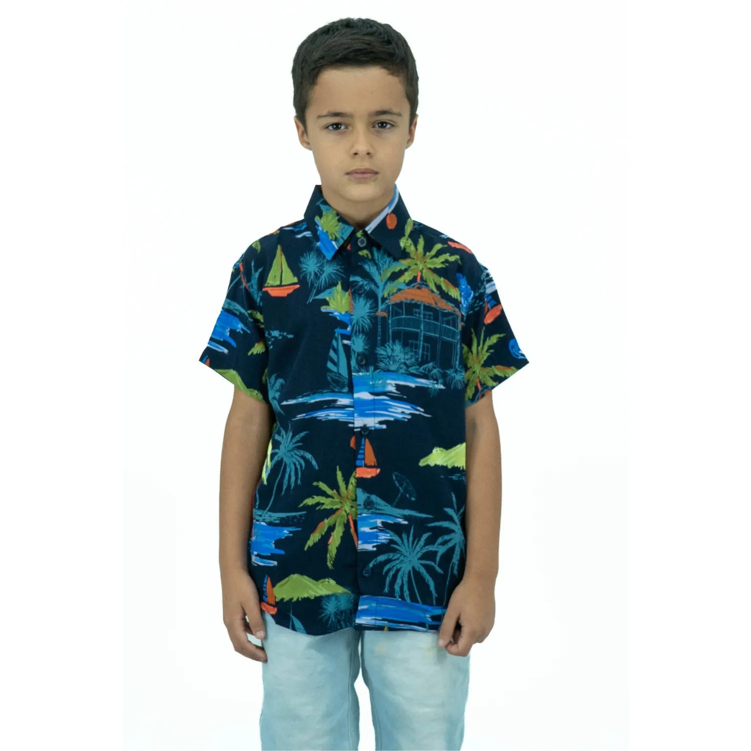 Camisa Infantil Manga Curta | Barquinho