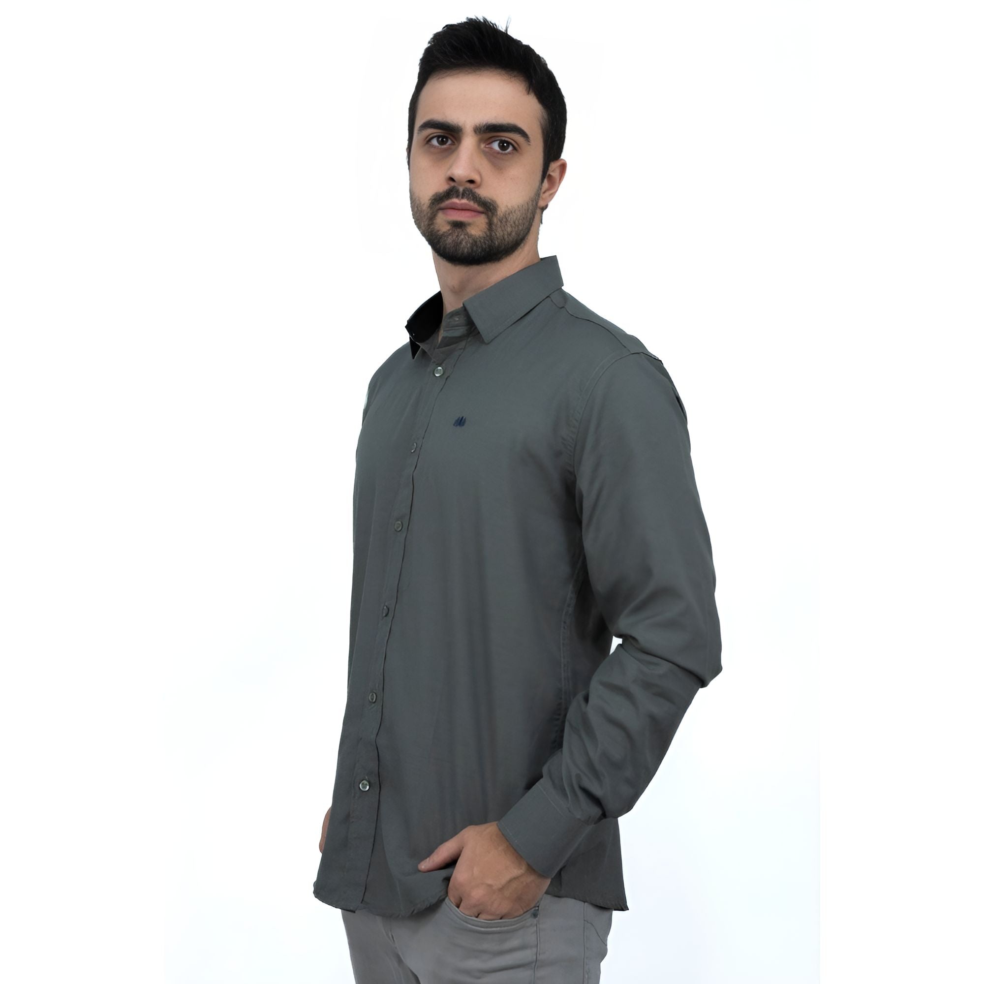 Camisa Manga Longa Elegante | Detalhe no Punho