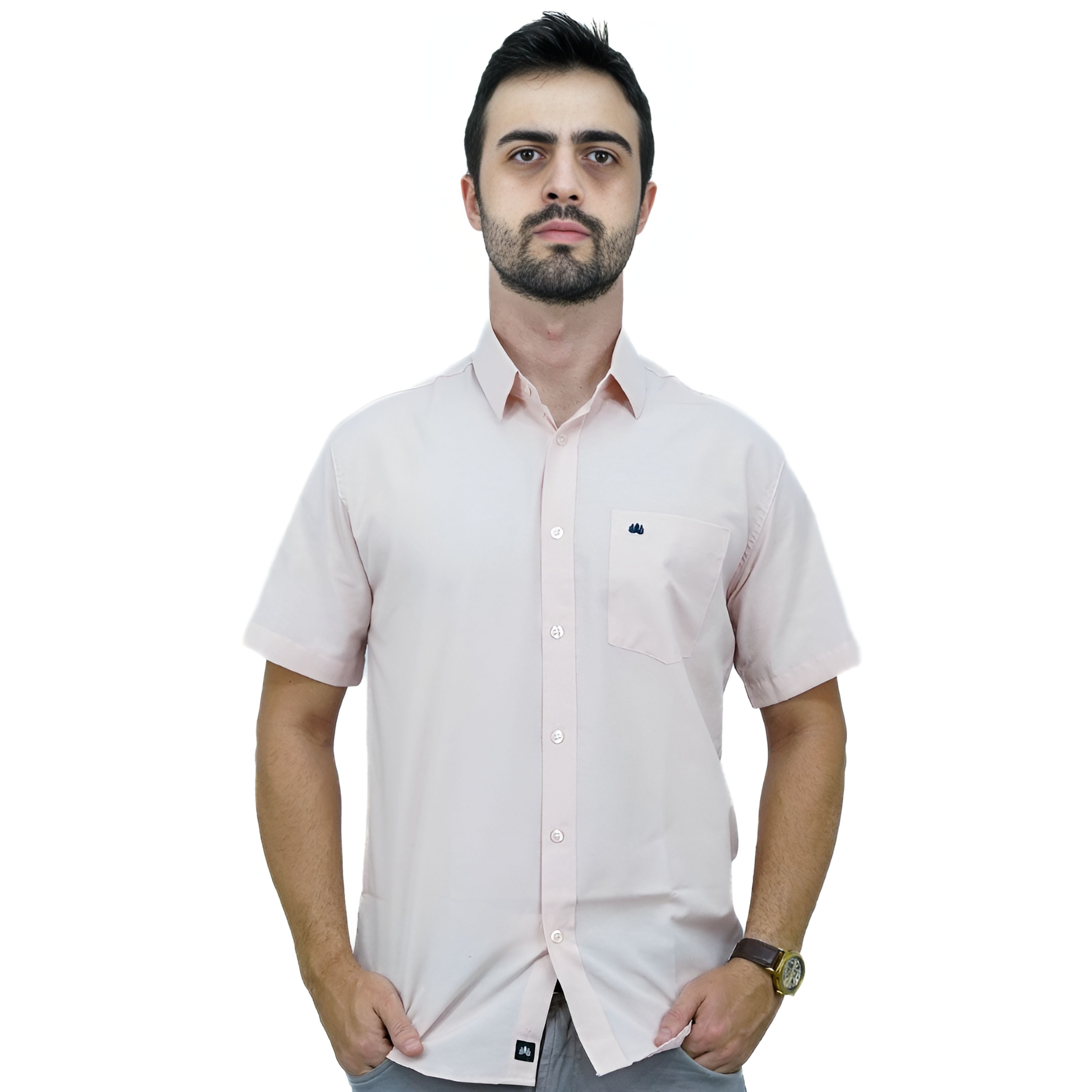 Camisa Social Manga Curta | Bolso
