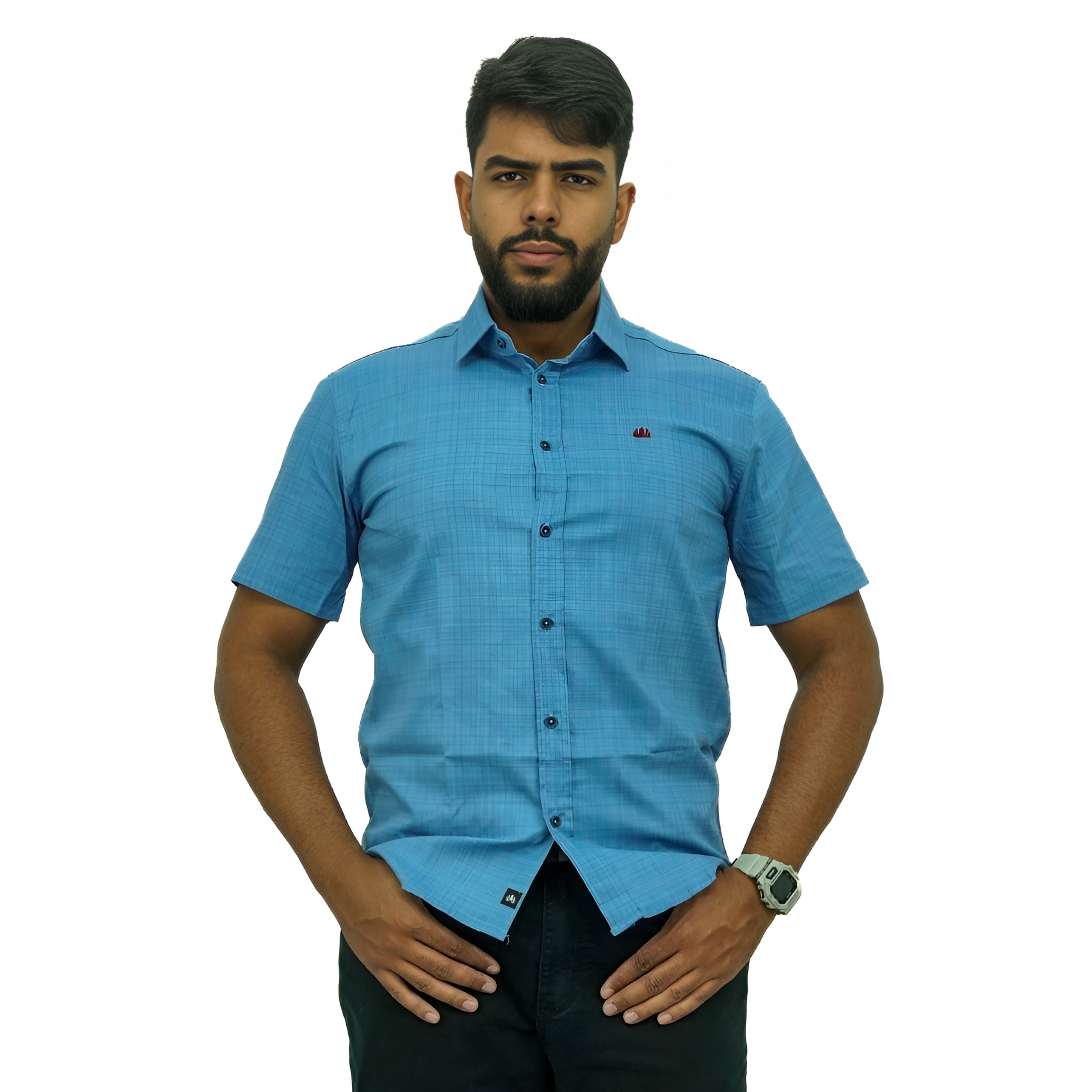 Camisa Manga Curta Social | Rajada