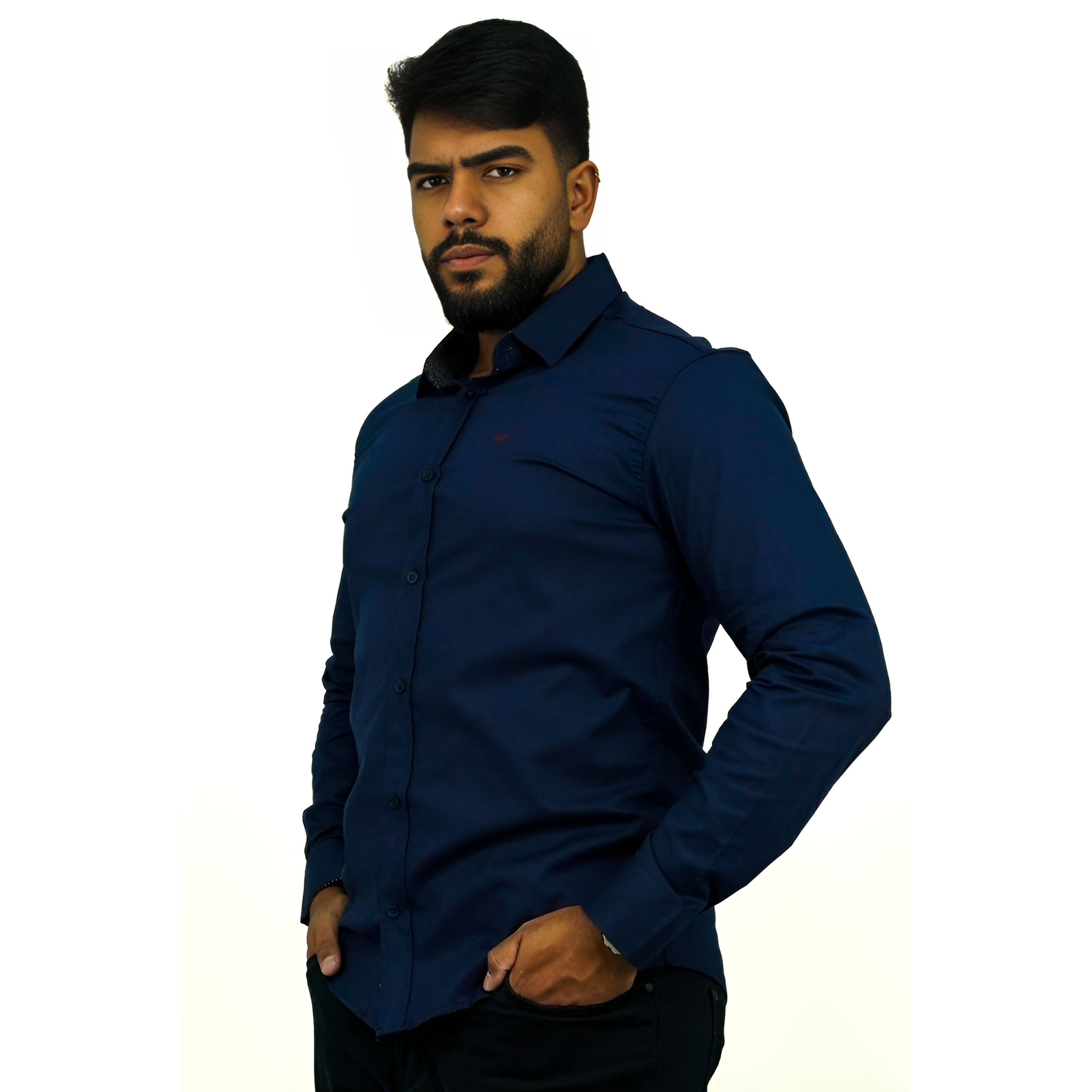 Camisa Social Manga Longa | Elastano