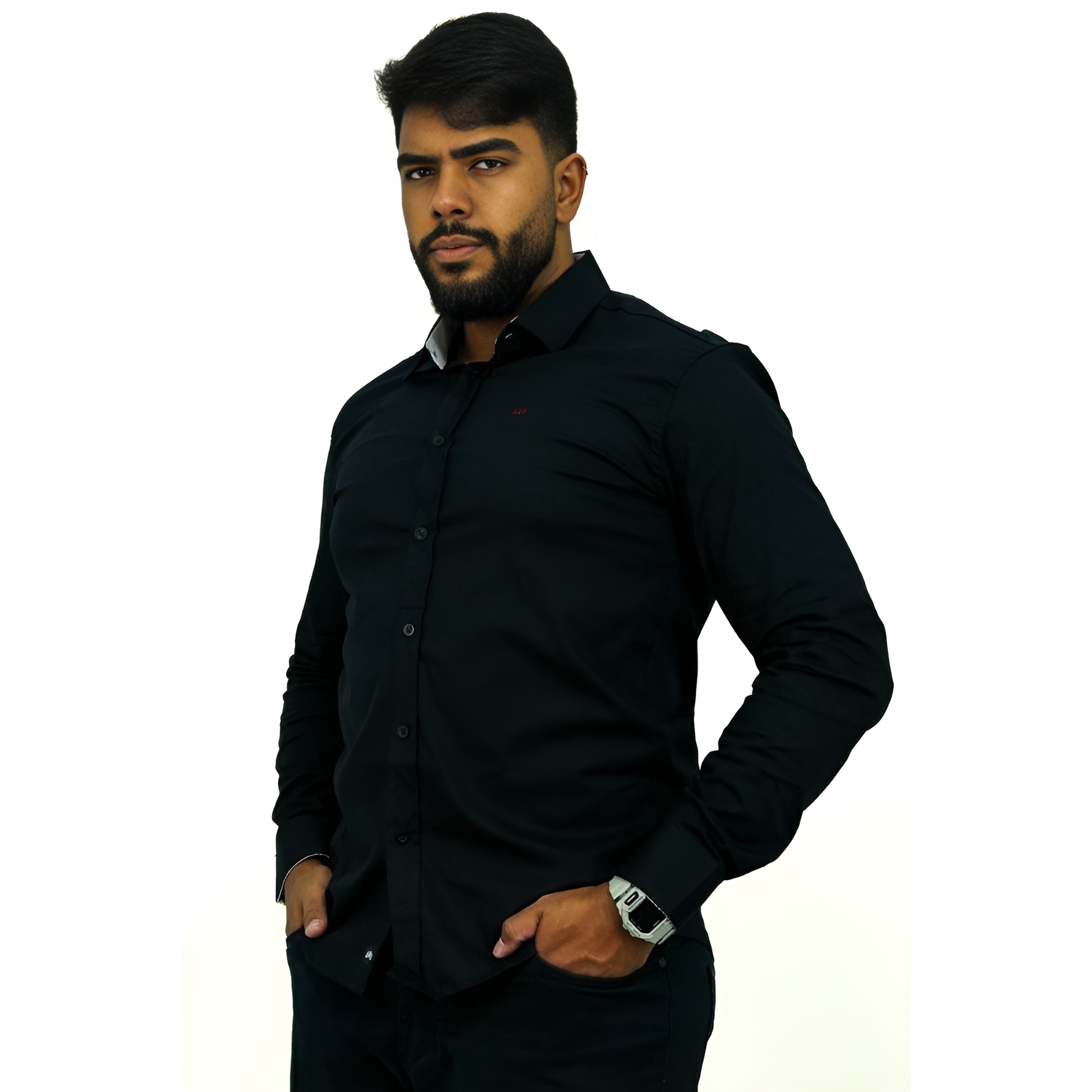 Camisa Social Manga Longa | Elastano