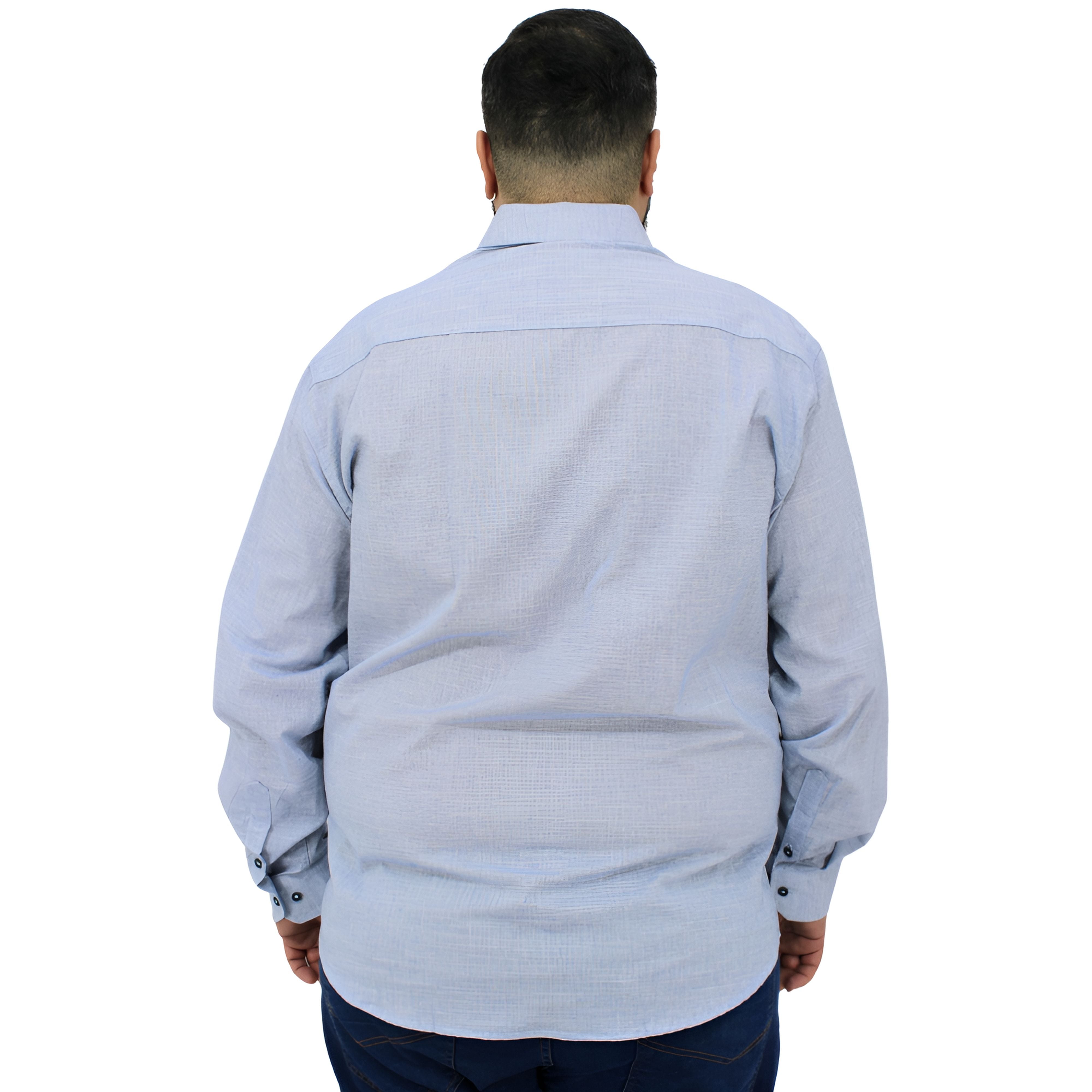 Camisa Manga Longa Social Plus Size Algodão | Estilo Linho