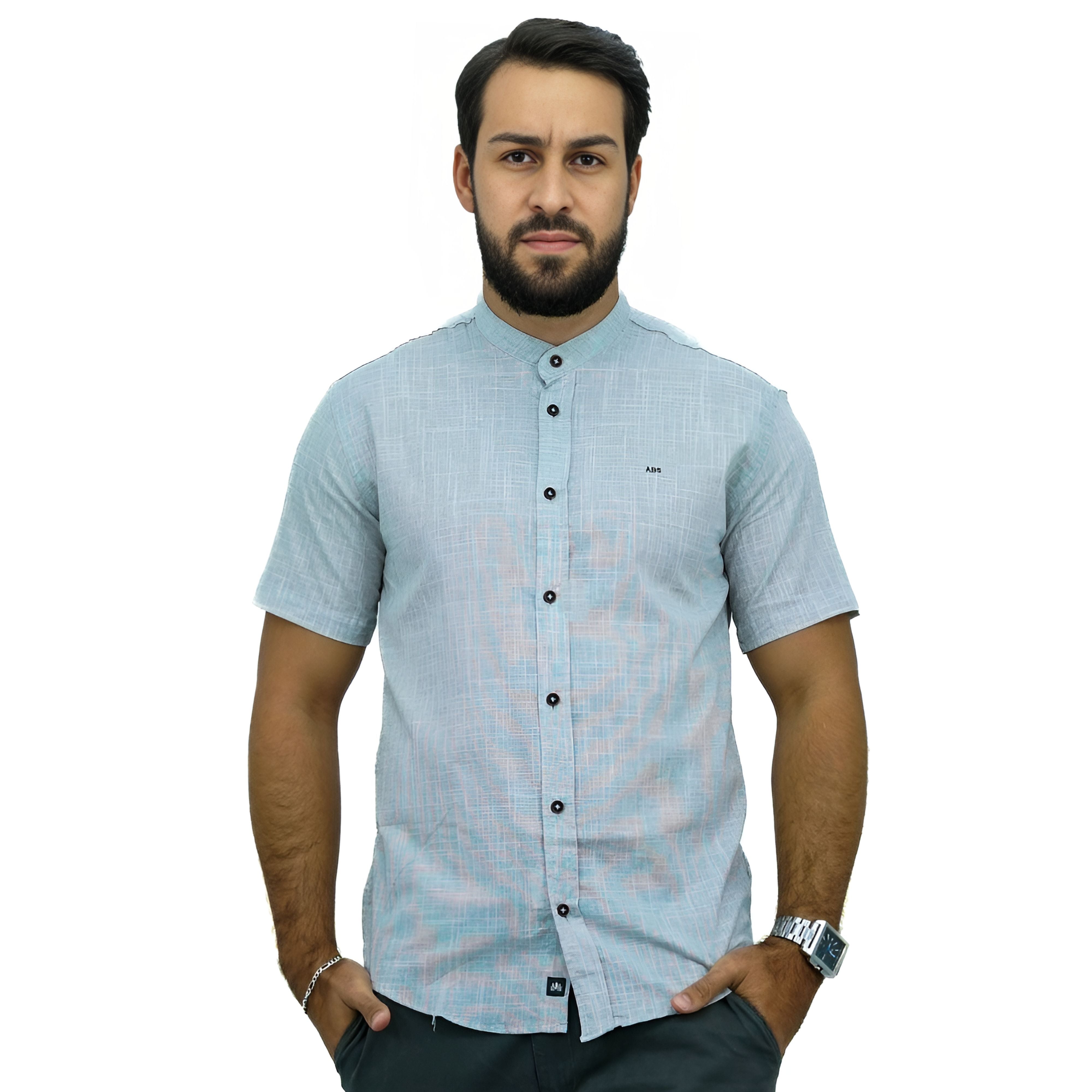 Camisa Gola Padre Manga Curta Algodão | Estilo Linho