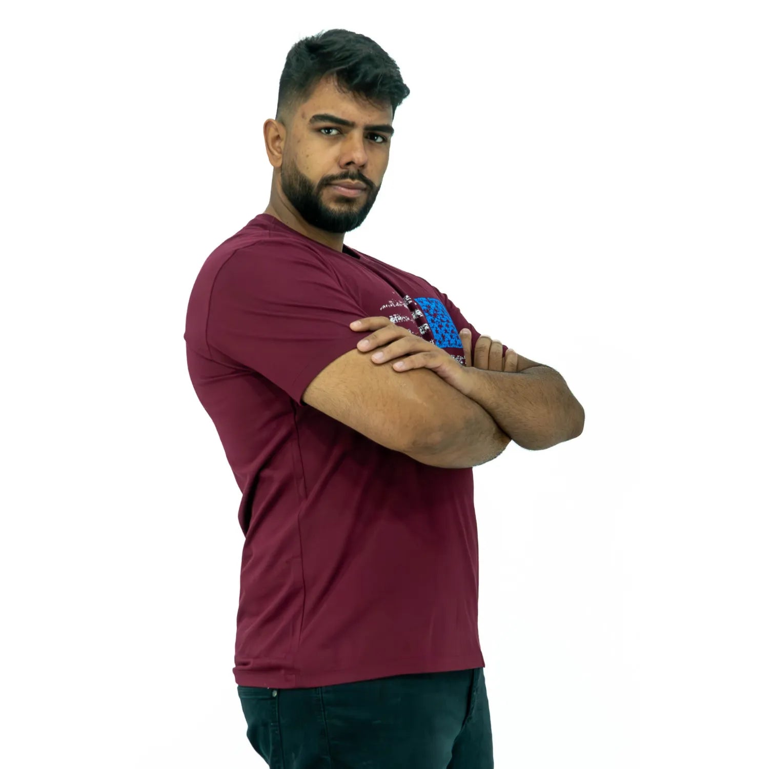 Camiseta de algodão premium da Absinto Men, com estampa temática dos Estados Unidos.