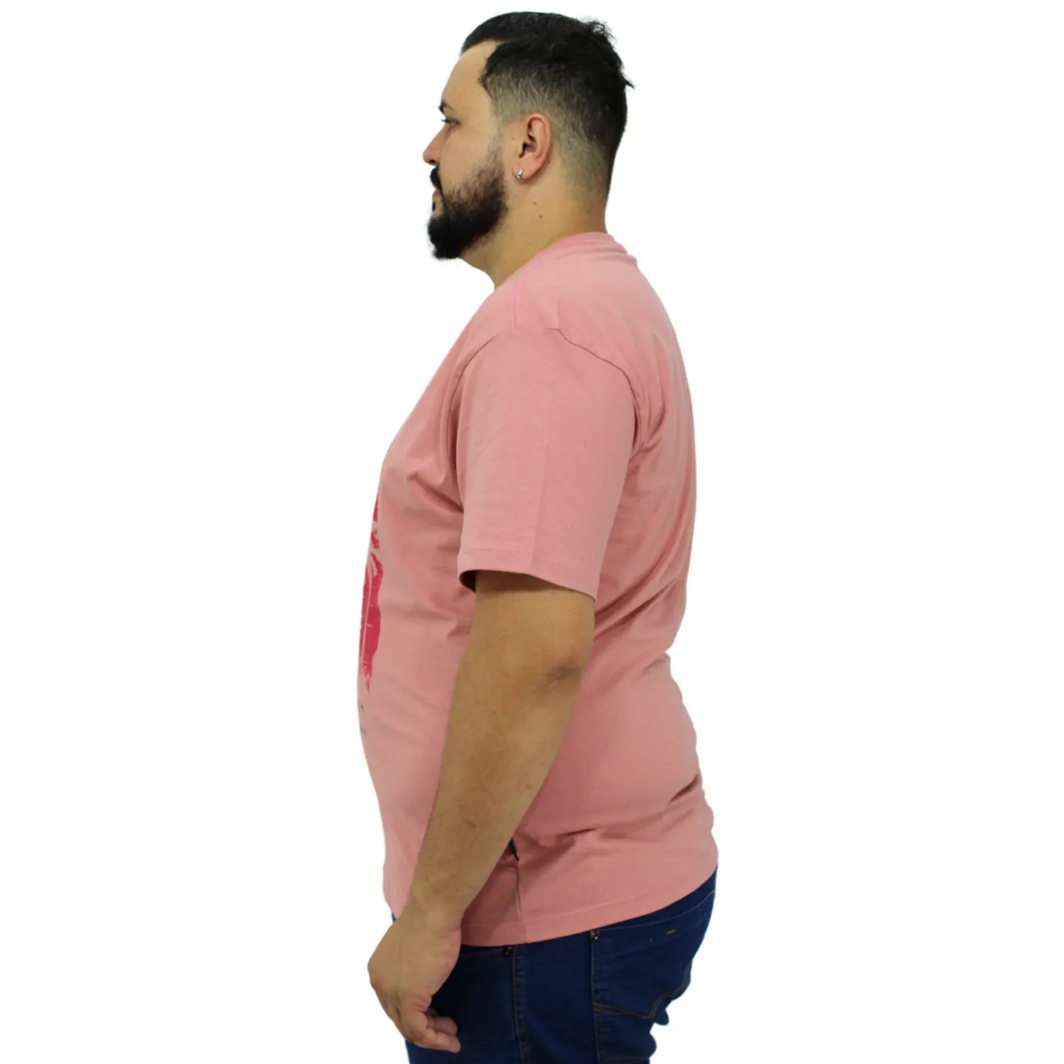 Foto de camiseta plus size de algodão, com estampa "Califórnia", da marca Absinto Men.