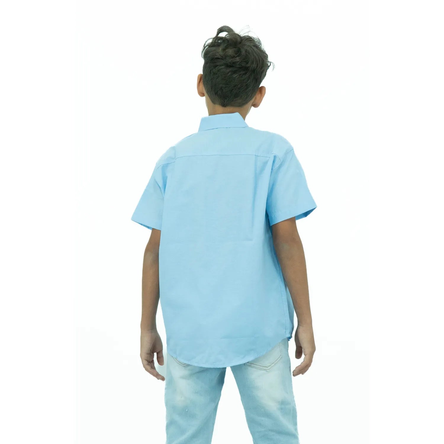 Camisa Social Infantil Manga Curta | Bordada