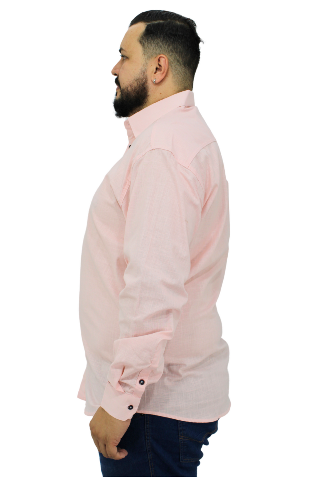 Camisa Manga Longa Social Plus Size Algodão | Estilo Linho