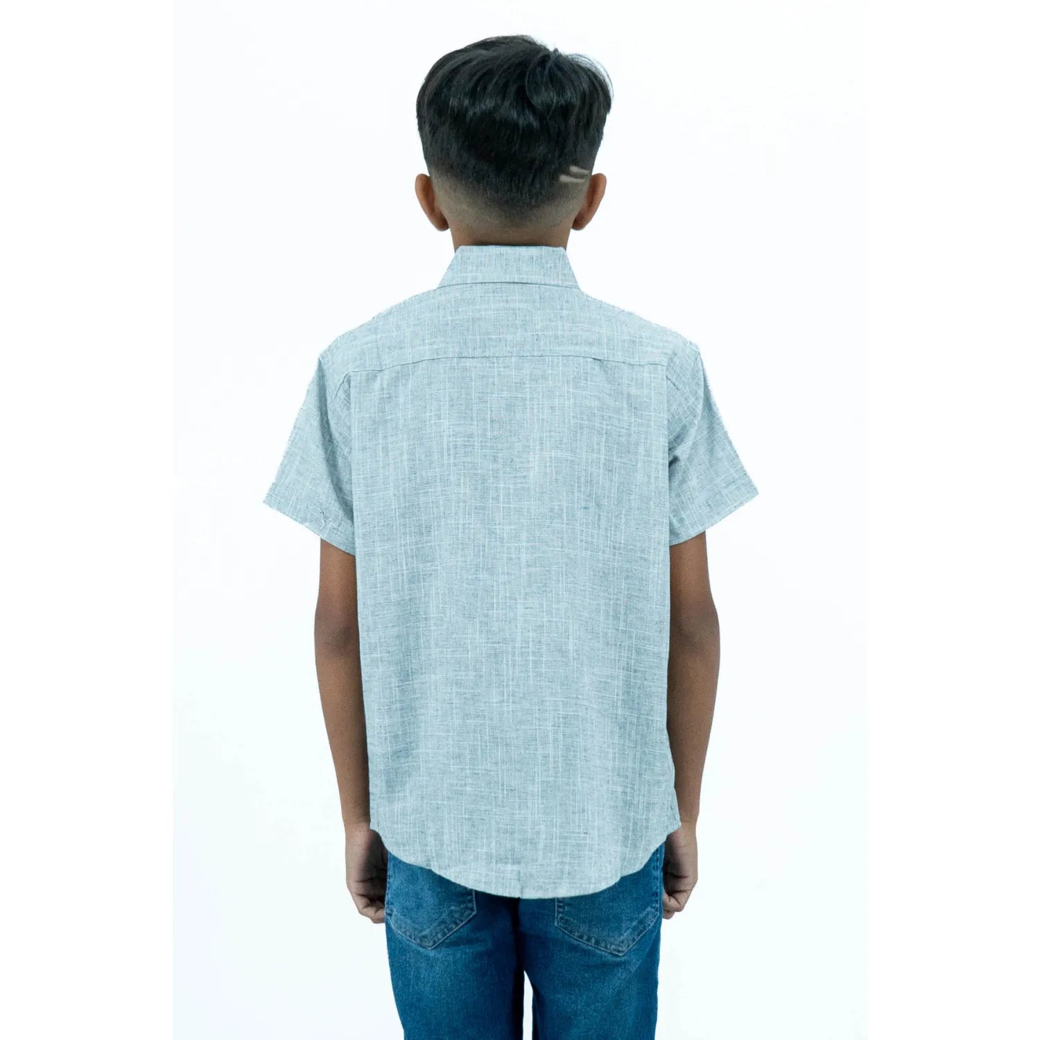 Camisa Social Infantil Manga Curta | Estilo Linho