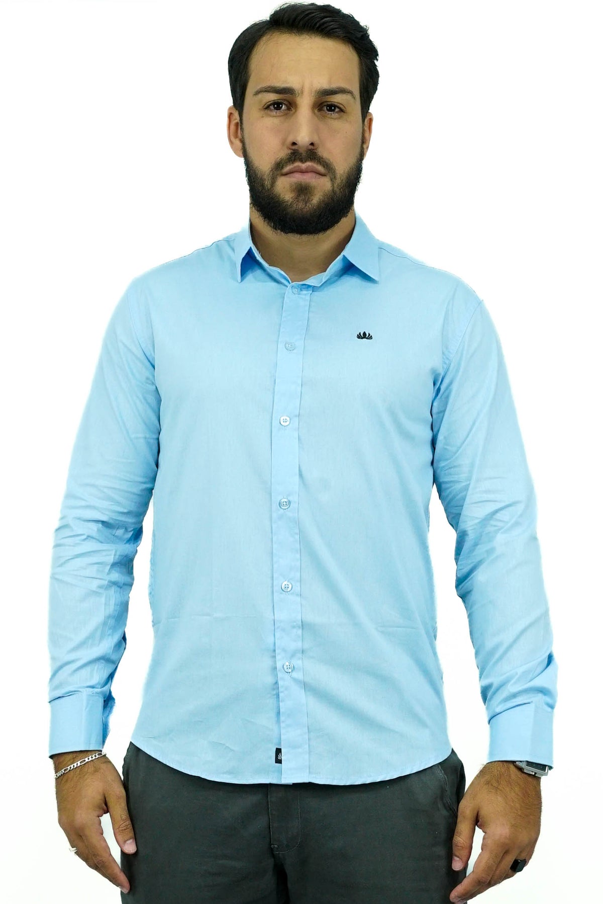 Camisa Manga Longa Social Lisa 100% Algodão