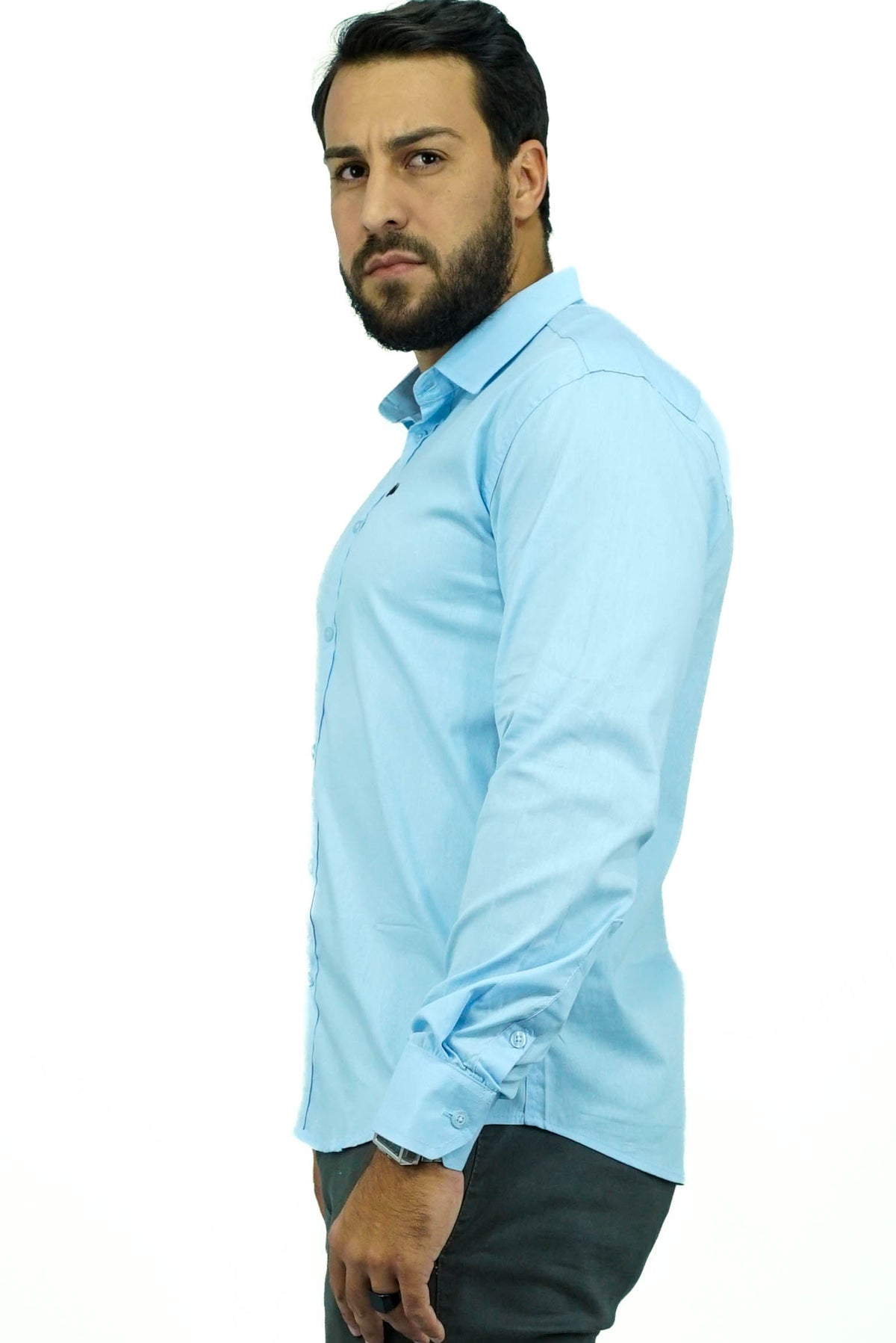 Camisa Manga Longa Social Lisa 100% Algodão