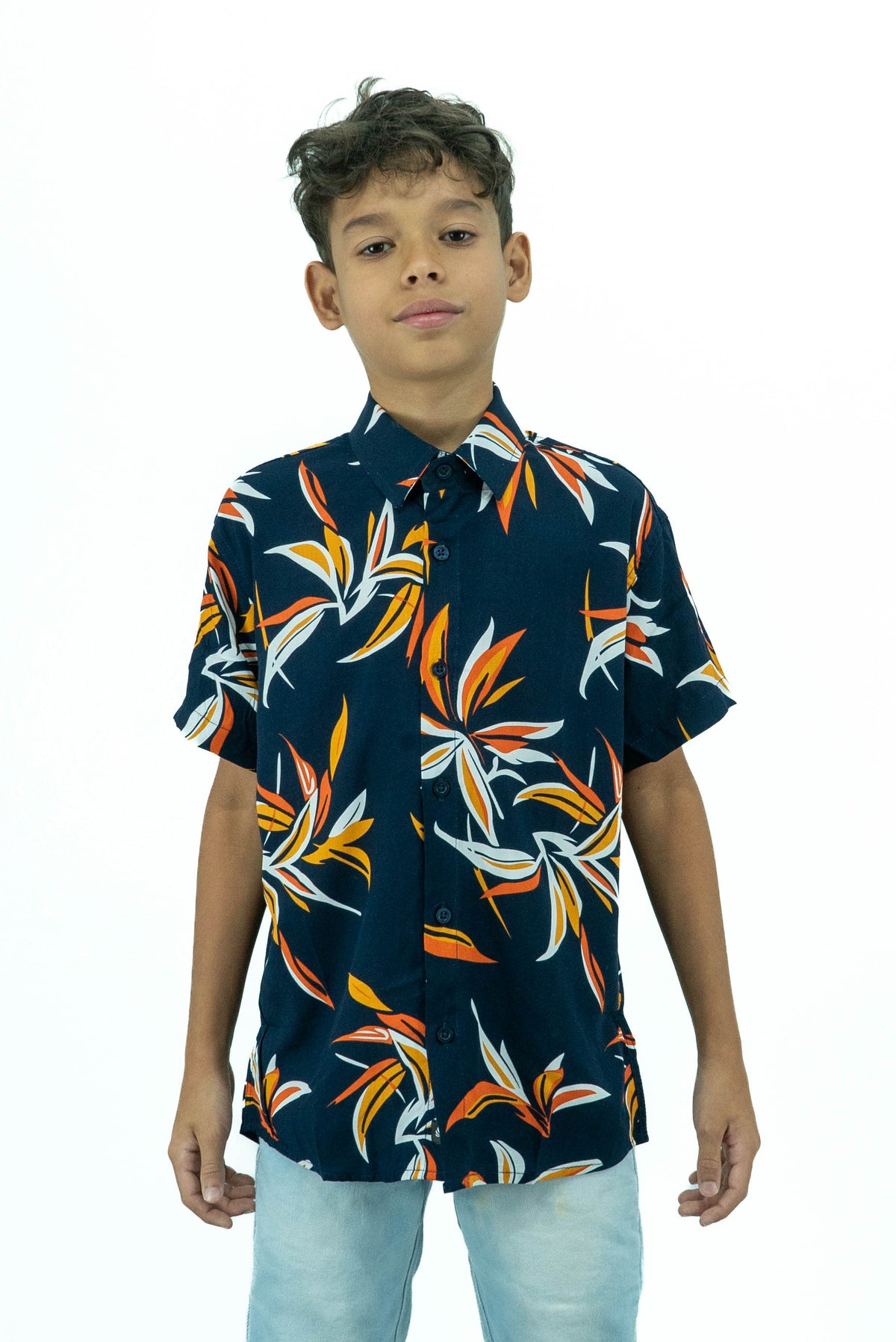 Camisa Infantil Viscose Flor