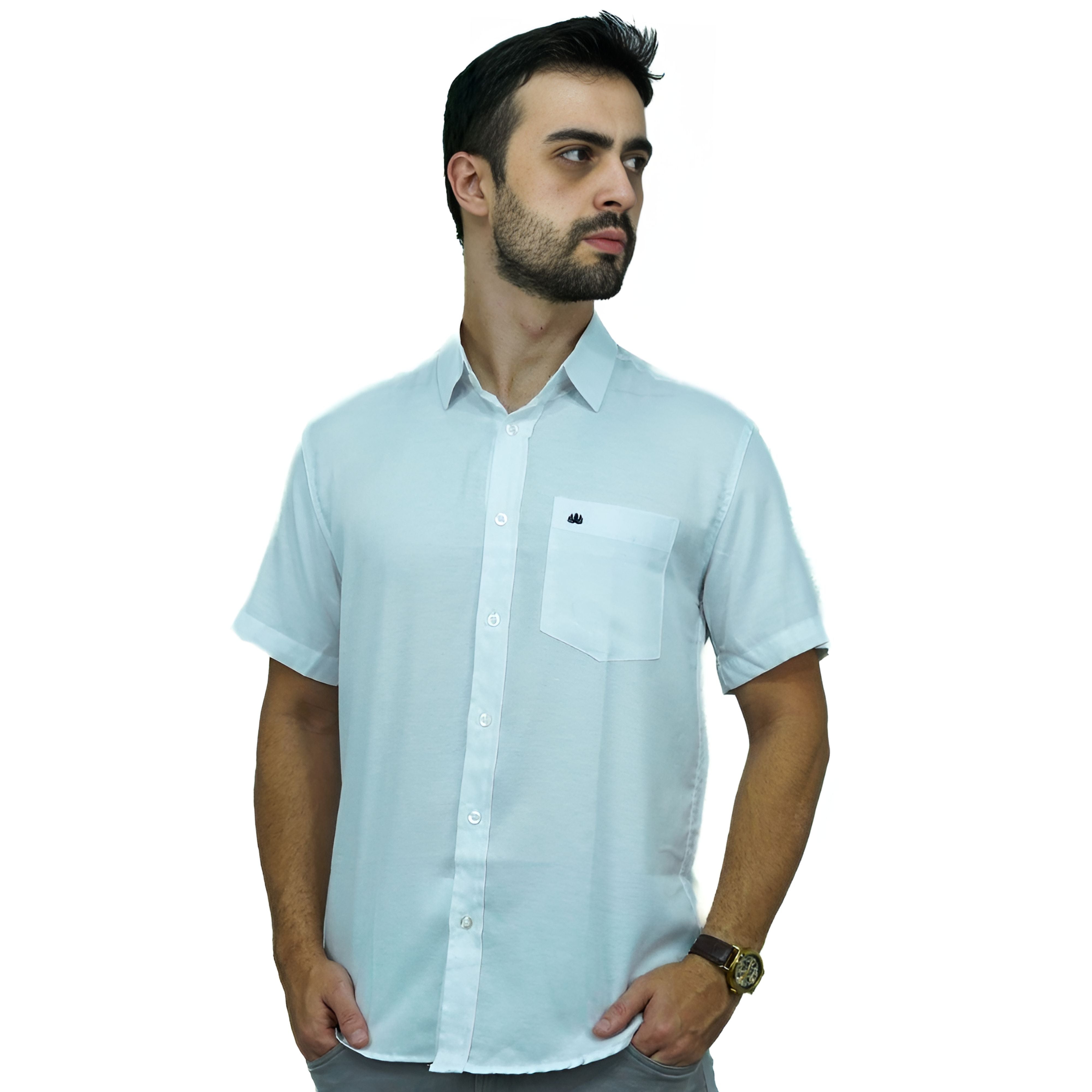 Camisa Social Manga Curta | Bolso
