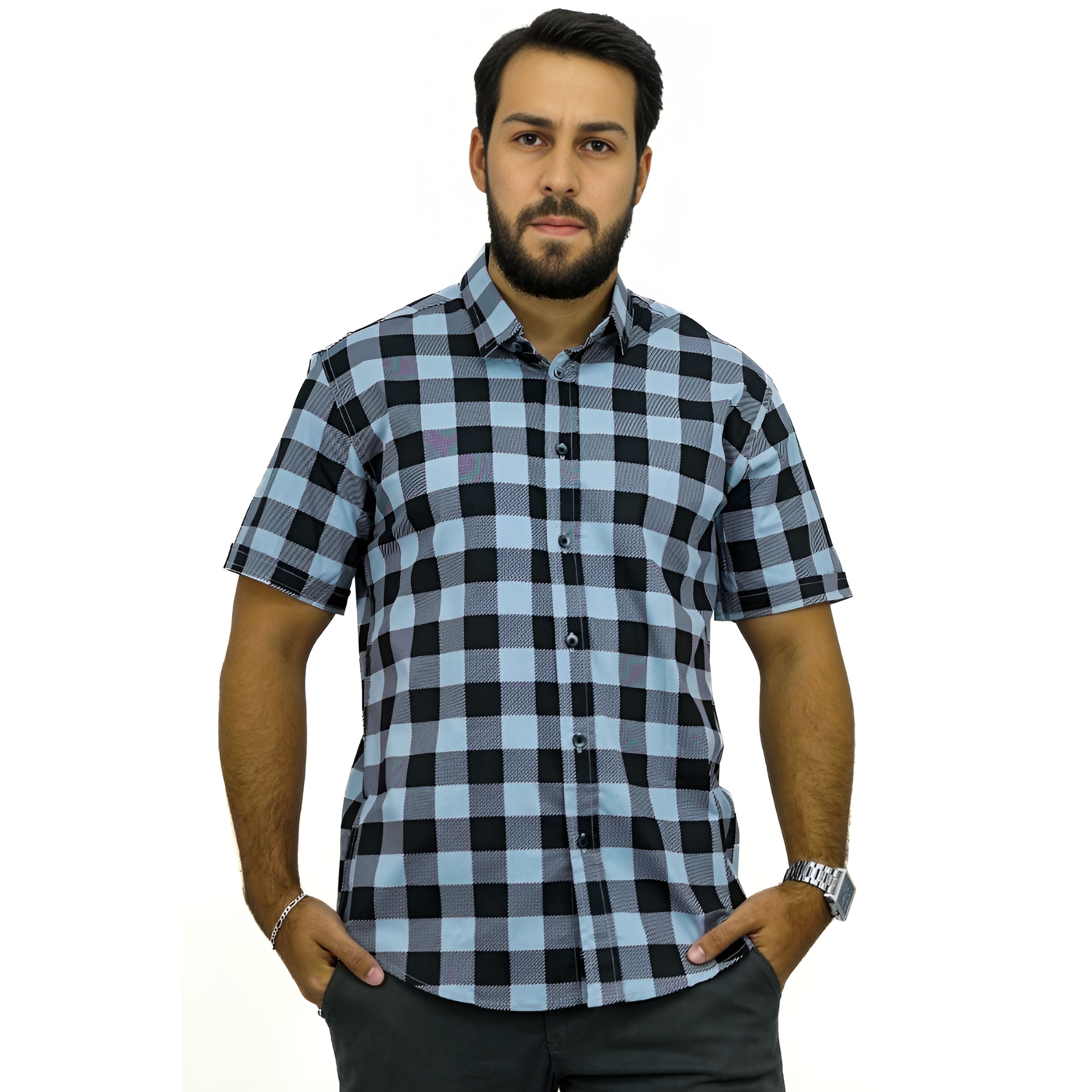 Camisa Manga Curta 100% Algodão | Xadrez