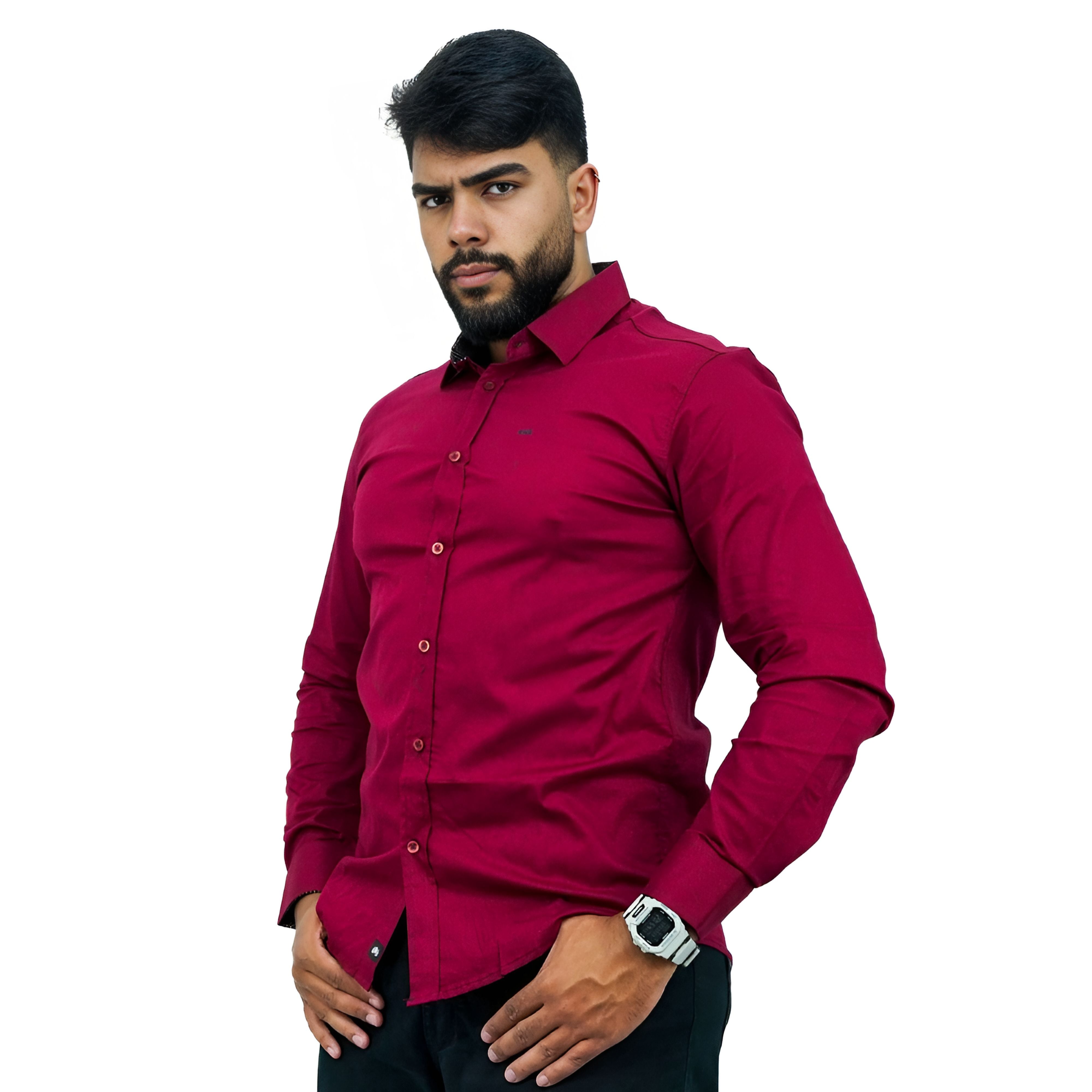 Camisa Social Manga Longa | Elastano