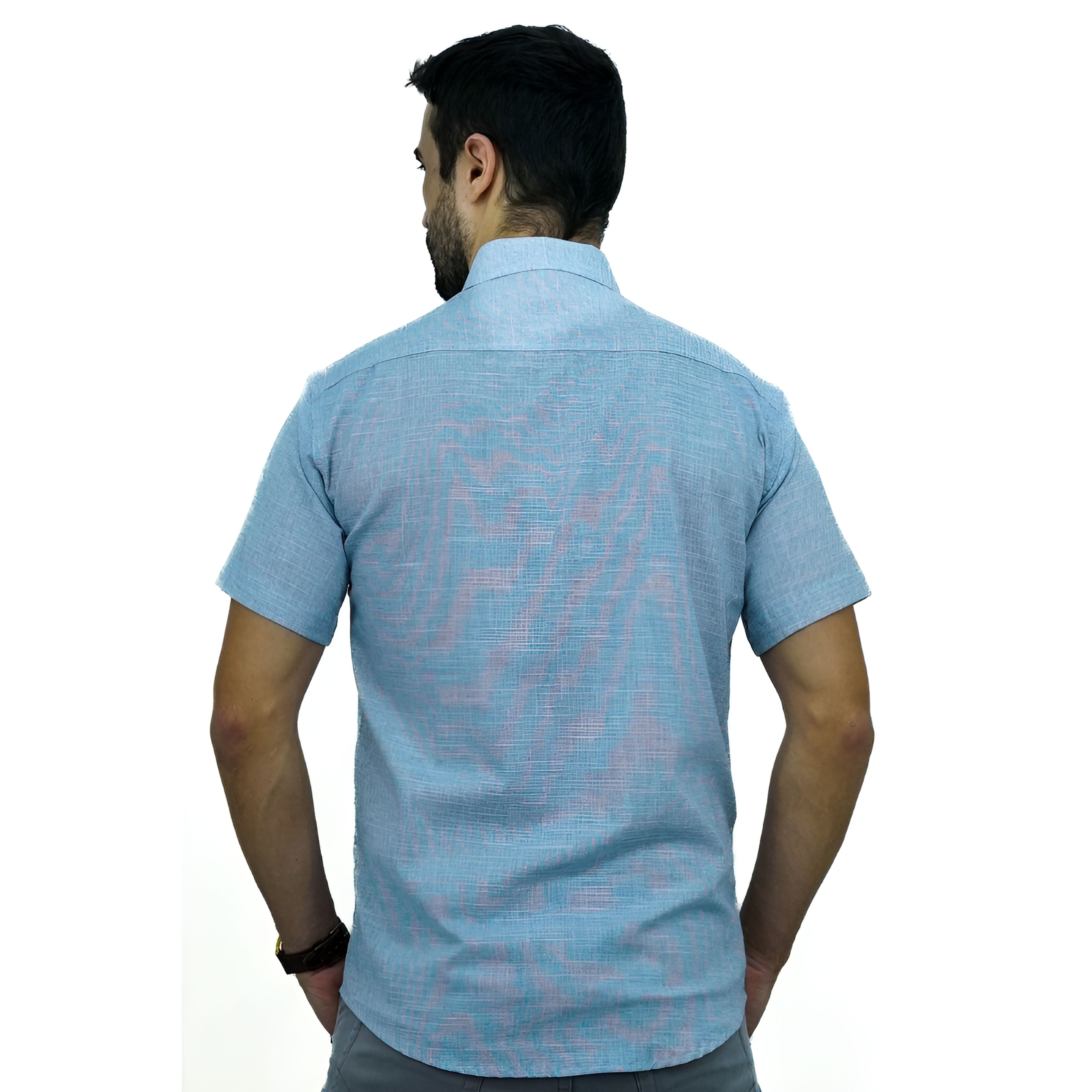 Camisa Manga Curta Social Algodão | Estilo Linho