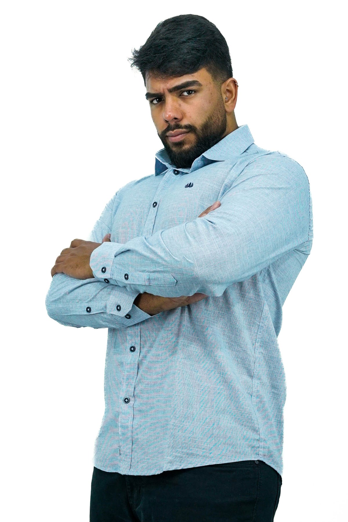 Camisa Manga Longa Linho 100% Algodão