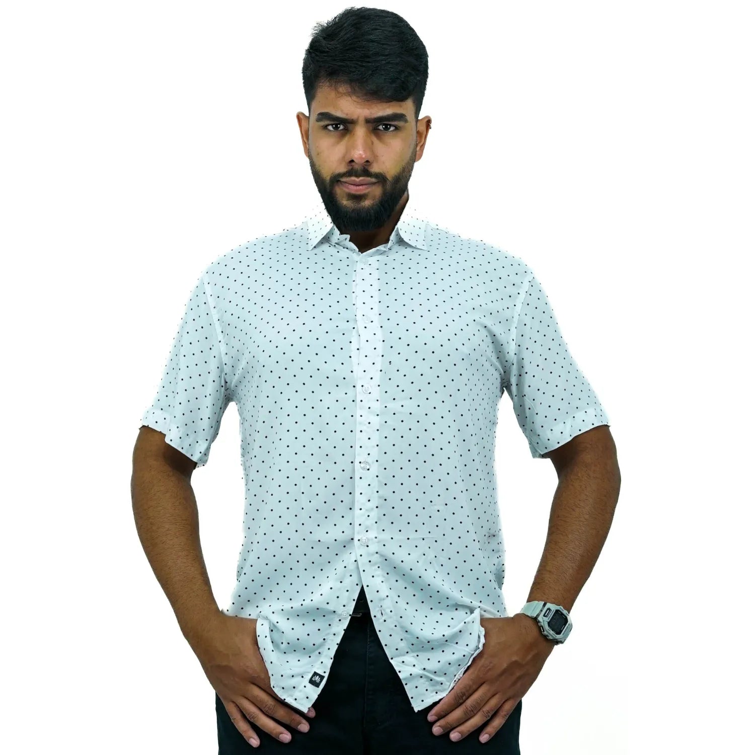 Camisa Social Manga Curta | Poá